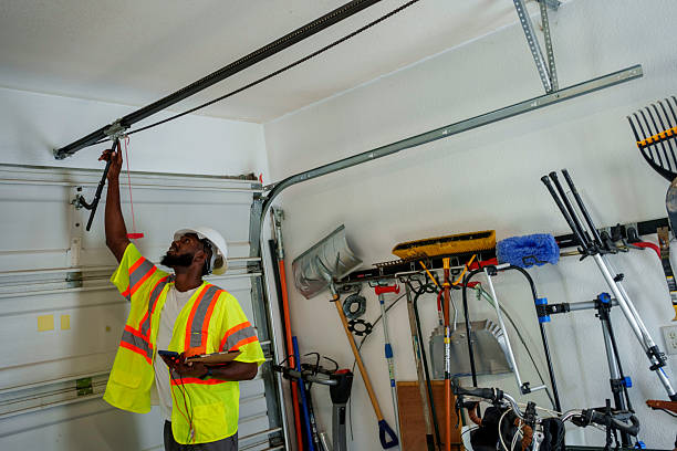 Professional Garage Door Panel Replacement technician working in Atkins, VA